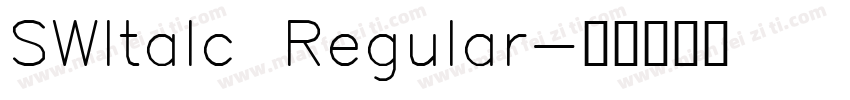 SWItalc Regular字体转换